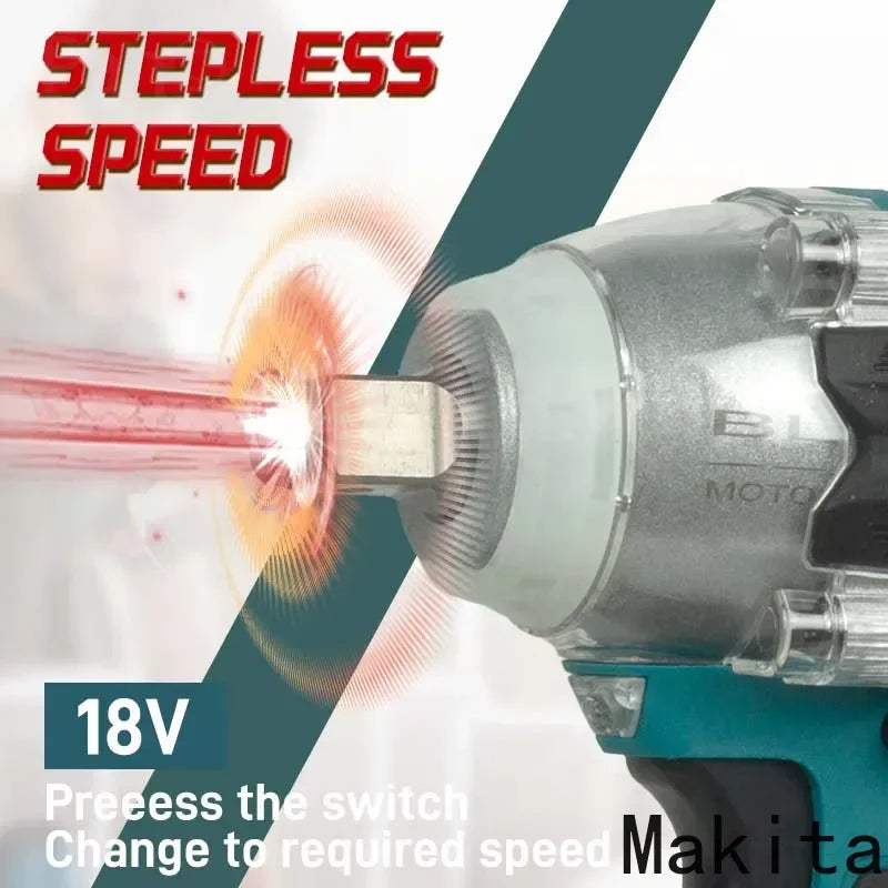 Makita DTW300 18V Brushless 1/2" Impact Wrench – Variable Speed, Bare Tool (No Battery)