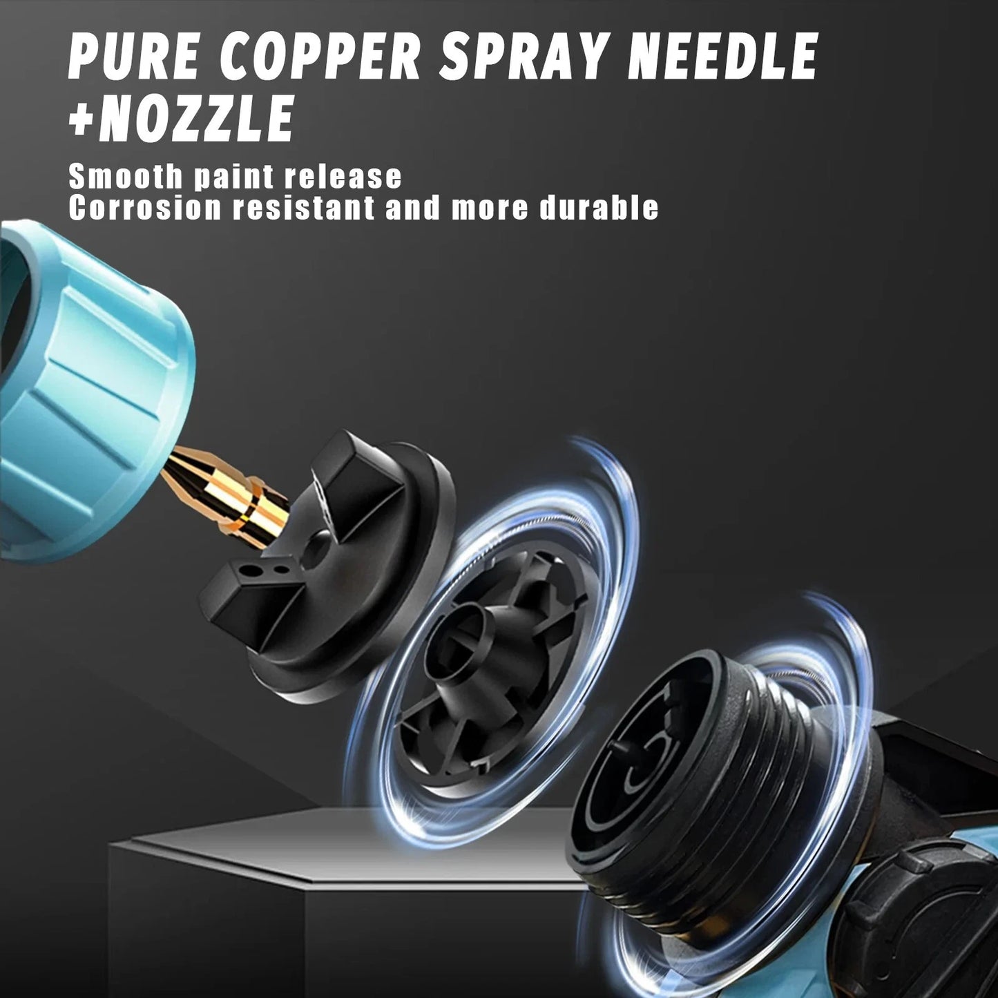 Cordless Paint Sprayer 1000ml – 200W HVLP with 3 Nozzles & Adjustable Spray Patterns