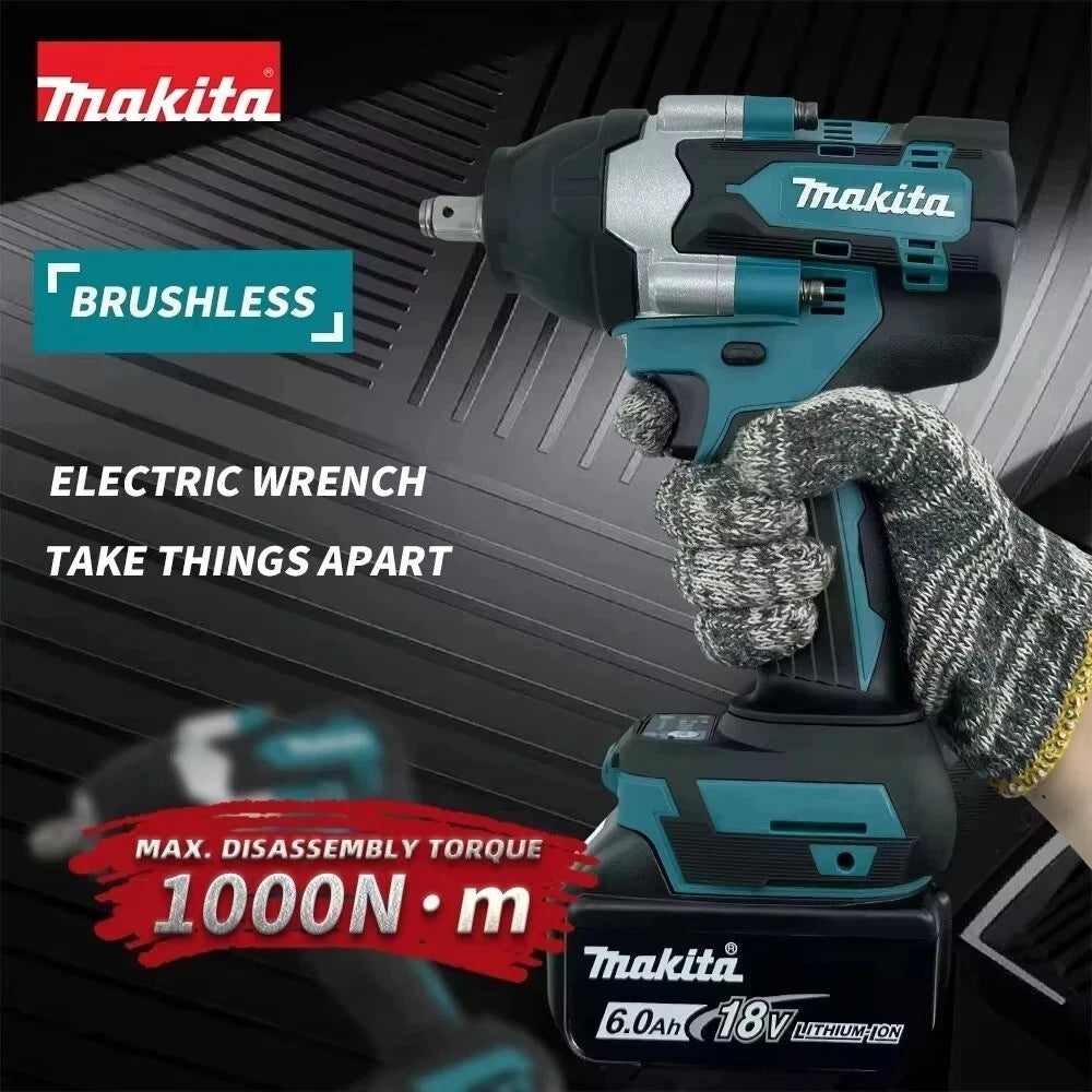🔧 Cordless Brushless Impact Wrench – Compatible with Makita 18V Batteries (Tool Only)