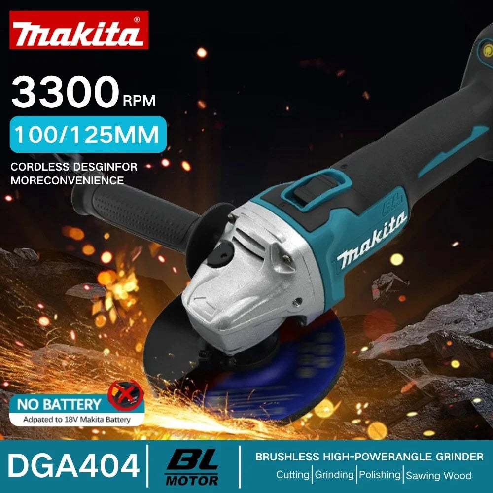 ⚙️ Makita DGA404 18V LXT Brushless 125mm Cordless Angle Grinder – Body Only