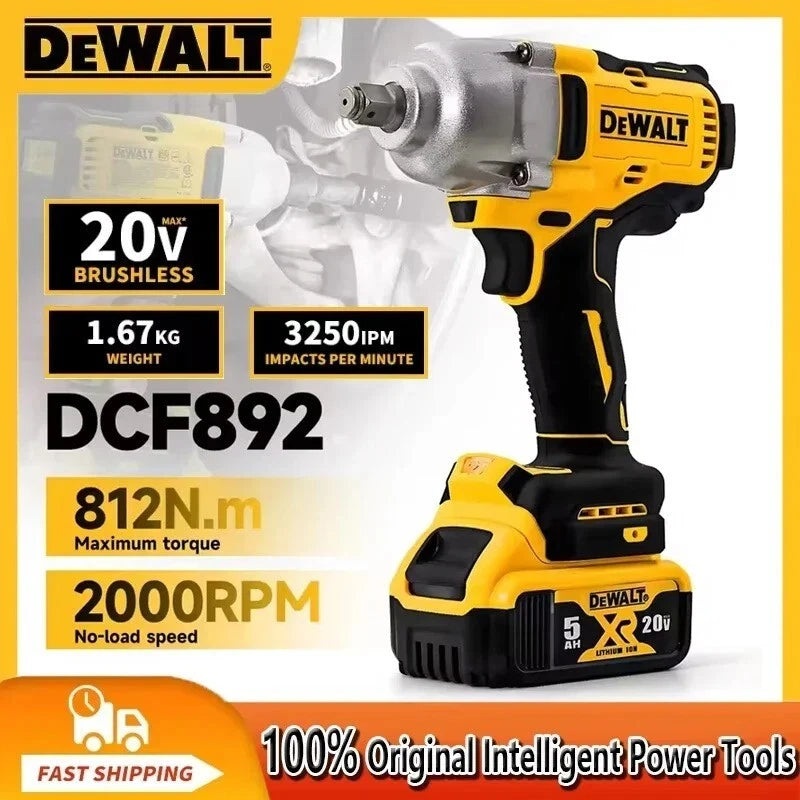 🔧 DEWALT DCF892 20V MAX XR® 1/2" Brushless Cordless Mid-Range Impact Wrench – Detent Pin Anvil (Tool Only)