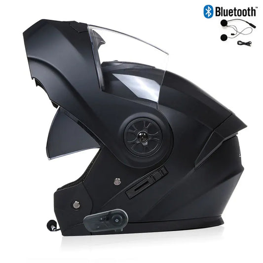 Bluetooth Motorcycle Full Face Helmet – Modular Flip-Up DOT Approved Helmet for Men & Women (Casco Moto)