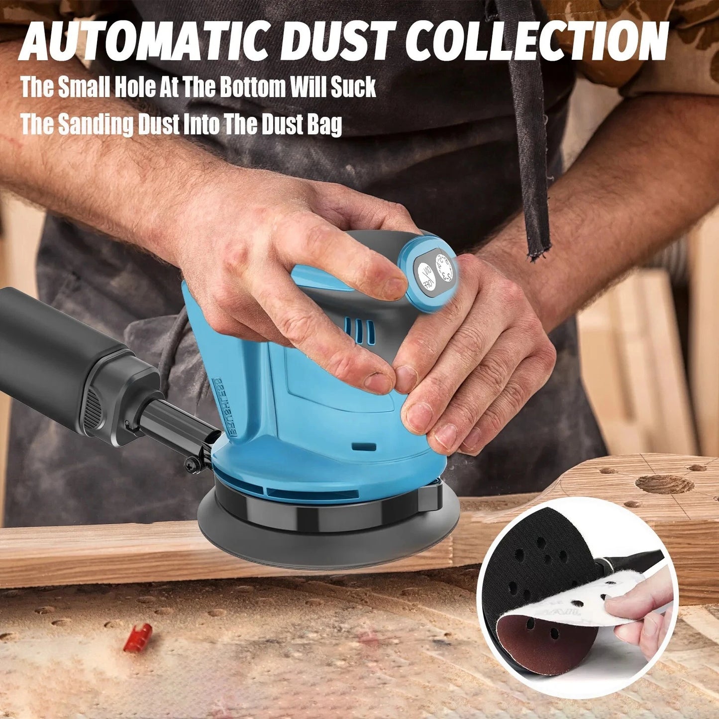 Makita DBO180Z 18V LXT Cordless 125mm Random Orbital Sander + 2 Batteries & Accessories