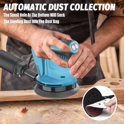 Makita DBO180Z 18V LXT Cordless 125mm Random Orbital Sander + 2 Batteries & Accessories